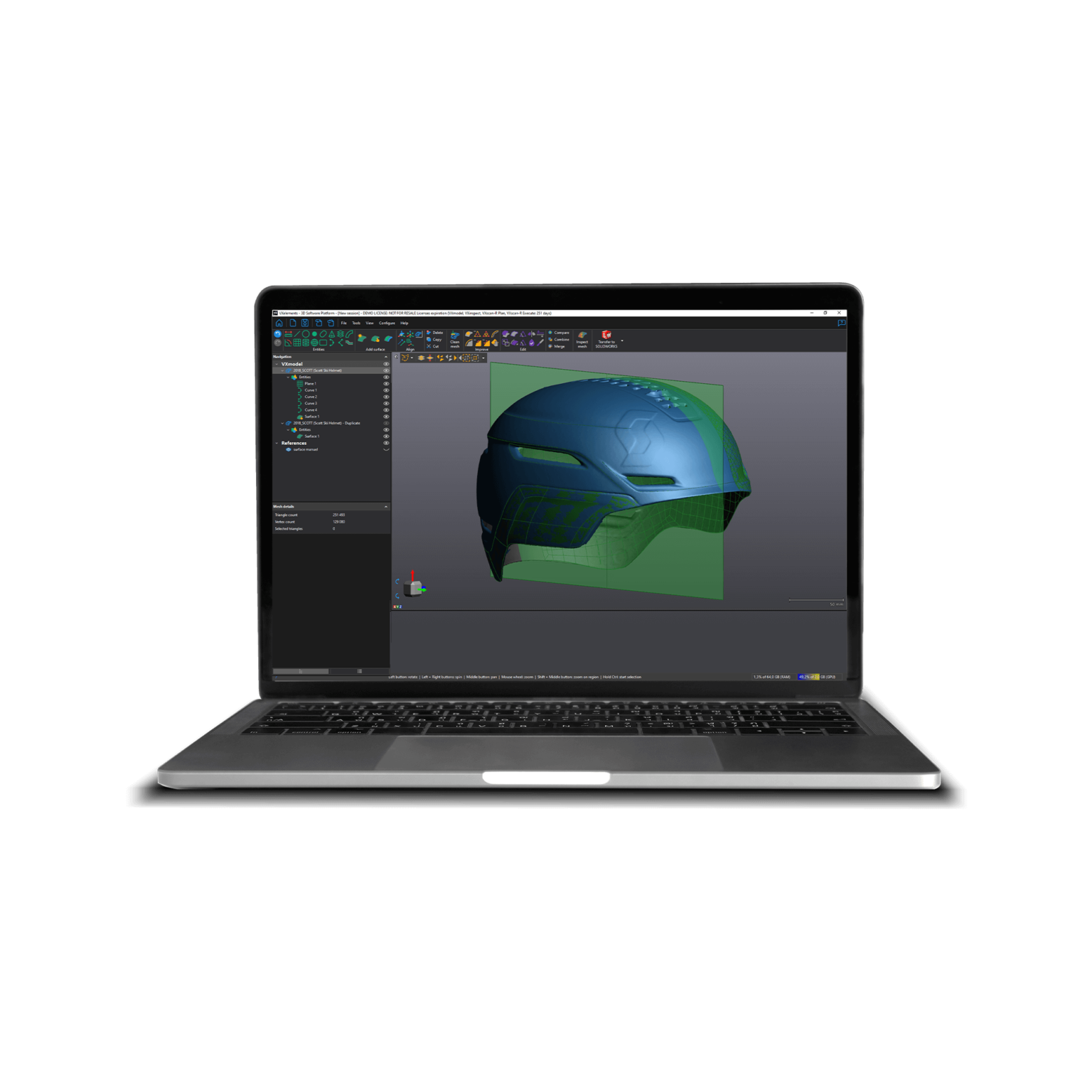Vxelements VXmodel | Scan2CAD Software | Post Treatment Software